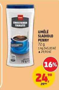 UMĚLÉ SLADIDLO PENNY, 72 g