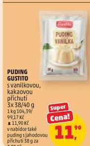 PUDING GUSTITO s vanilkovou, 3x 38 g