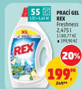 PRACÍ GEL Freshness, 2,475 l