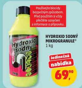 HYDROXID SODNÝ MIKROGRANULE, 1 kg 