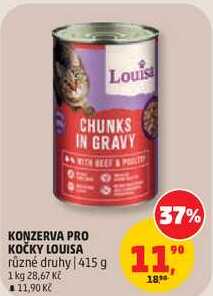 KONZERVA PRO KOČKY LOUISA různé druhy, 415 g 