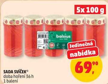 SADA SVÍČEK doba hoření 36 h, 1 balení