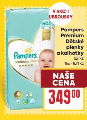 Pampers Premium Dětské plenky a kalhotky 52 ks 