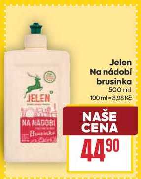 Jelen Na nádobí brusinka 500 ml