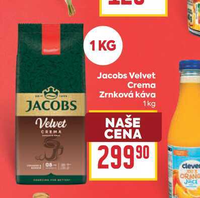 Jacobs Velvet Crema Zrnková káva 1kg 