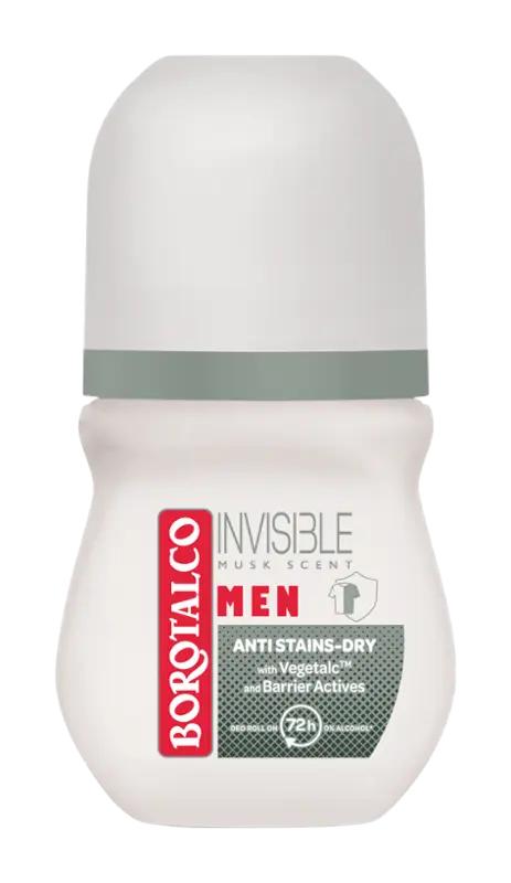 Borotalco Deodorant roll-on pro muže Invisible Musk Scent, 50 ml