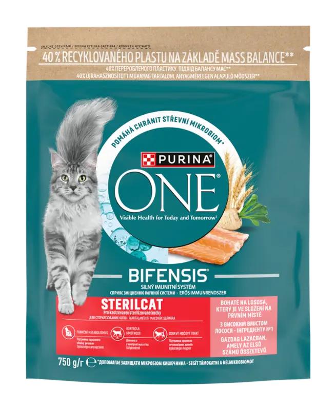 Purina One Granule pro kočky Sterilcat s lososem, 750 g