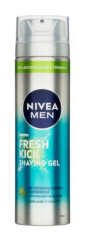 NIVEA Men Osvěžující gel na holení Fresh Kick, 200 ml