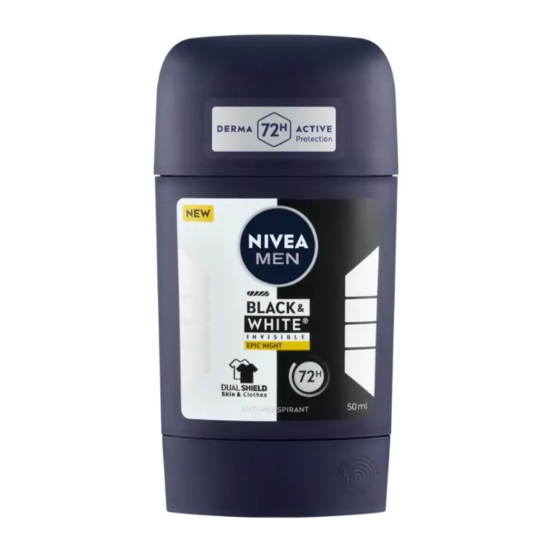 NIVEA Men Antiperspirant tuhý pro muže Black & White Invisible Epic Night, 50 ml