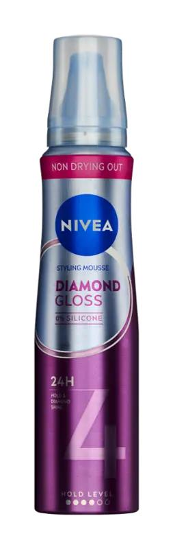 NIVEA Pěnové tužidlo Diamond Gloss Care, 150 ml