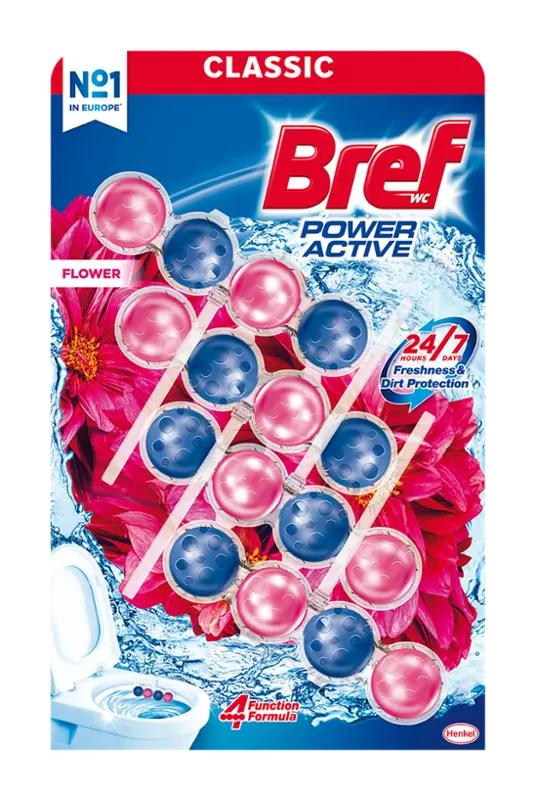 Bref Tuhý WC blok Power Aktiv Flower, 200 g