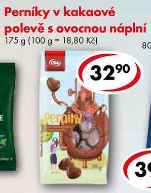Perníky v kakaové polevě s ovocnou náplní, 175 g  