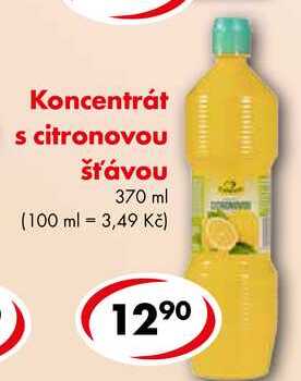 Koncentrát s citronovou šťávou, 370 ml