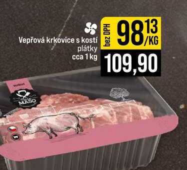 Vepřová krkovice s kostí plátky cca 1 kg 