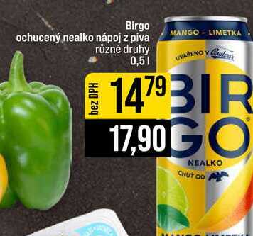 Birgo ochucený nealko nápoj z piva různé druhy 0,5l