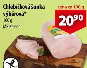 Chlebíčková šunka výběrová, 100 g 