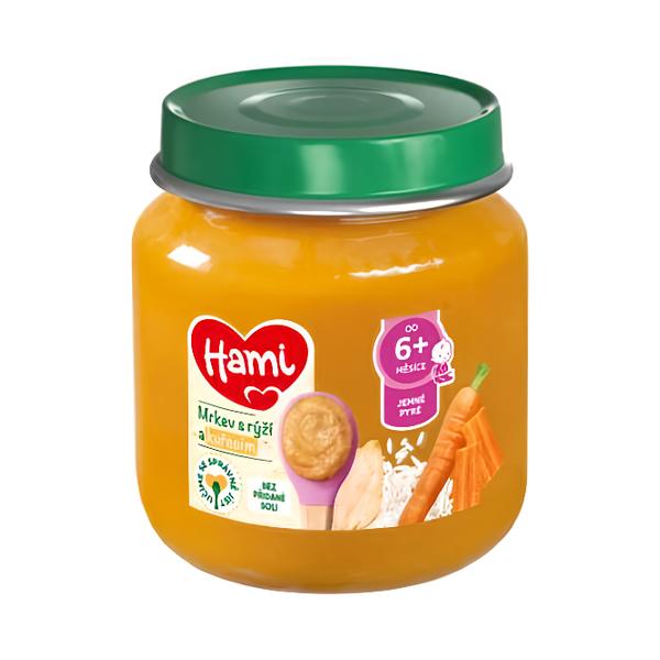 Hami masozeleninový příkrm Mrkev s kuřetem a rýží