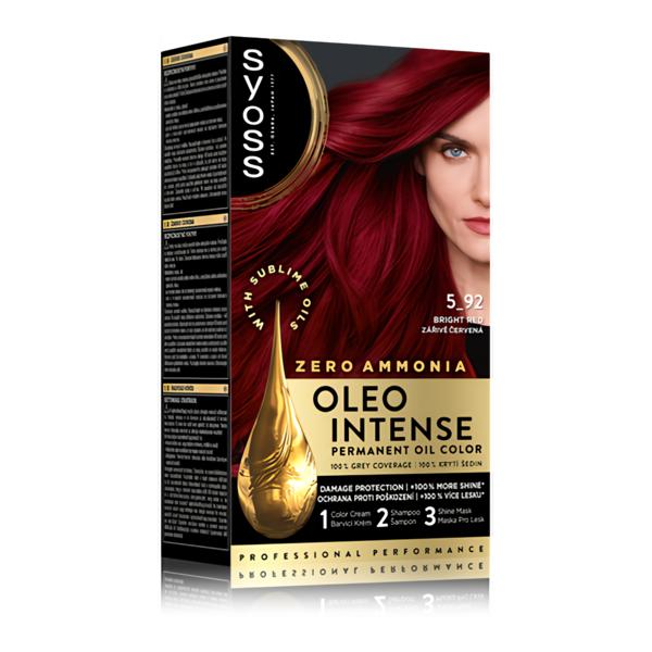 Syoss Oleo Intense Permanentní barva na vlasy 5-92 Zářivě červená