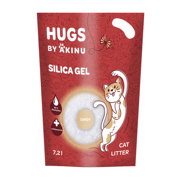 Akinu HUGS by Sandy Silika gel (jemný - 0,5 - 2 mm) stelivo pro kočky