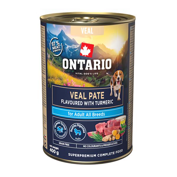 Ontario Konzerva Adult telecí pate s příchutí kurkumy pro psy