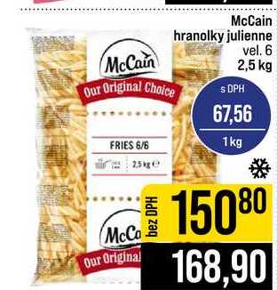 McCain hranolky julienne vel. 6 2,5 kg 