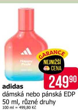 adidas dámská nebo pánská EDP 50 ml, různé druhy