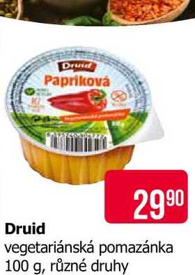 Druid vegetariánská pomazánka 100 g, různé druhy 