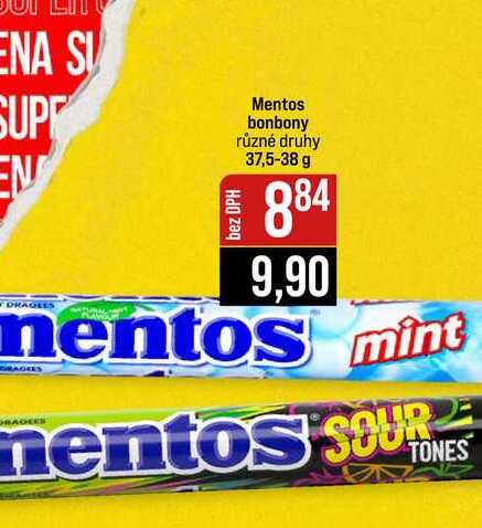 Mentos bonbony různé druhy 37,5-38 g