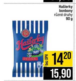 Hašlerky bonbony různé druhy 90 g 