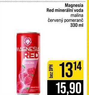 Magnesia Red minerální voda malina červený pomeranč 330 ml