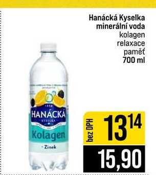 Hanácká Kyselka minerální voda kolagen relaxace paměť 700 ml