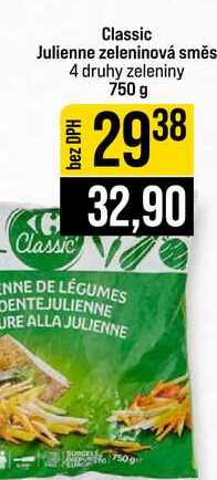 Classic Julienne zeleninová směs 4 druhy zeleniny 750 g 