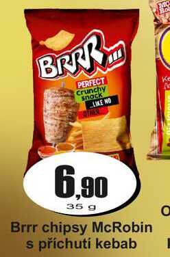 Brrr chipsy McRobin s příchutí kebab 35 g