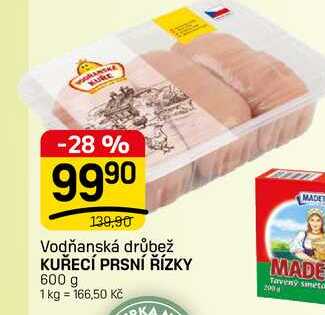 KUŘECÍ PRSNÍ ŘÍZKY 600 g