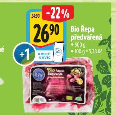 Bio Řepa předvařená 500 g