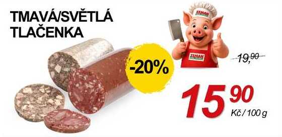 TMAVÁ/SVĚTLÁ TLAČENKA, 100 g