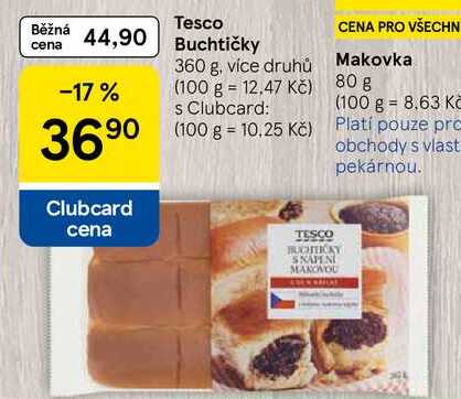 Tesco Buchtičky, 360 g, více druhů
