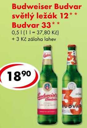 Budweiser Budvar 33, 0,5 l