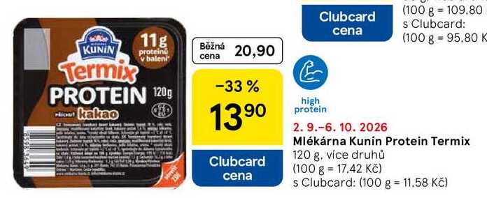 Mlékárna Kunín Protein Termix, 120 g, více druhů
