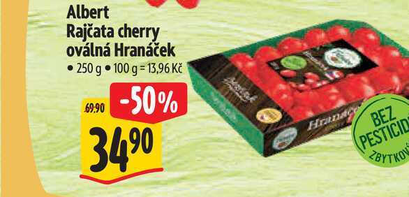 Albert Rajčata cherry oválná Hranáček 250 g