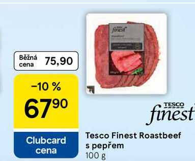 Tesco Finest Roastbeef s pepřem, 100 g