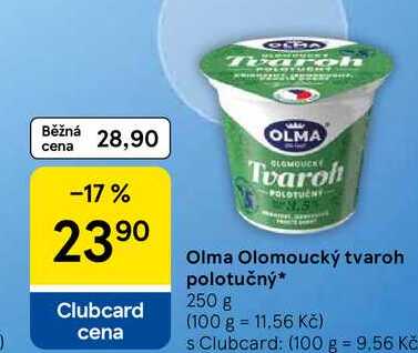 Olma Olomoucký tvaroh polotučný, 250 g  