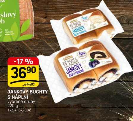 JANKOVY BUCHTY S NÁPLNÍ vybrané druhy 220 g 