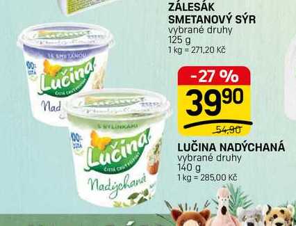 LUČINA NADÝCHANÁ vybrané druhy 140 g
