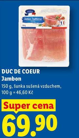 DUC DE COEUR Jambon, 150 g