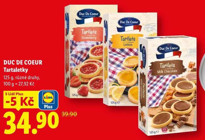 DUC DE COEUR Tartaletky, 125 g