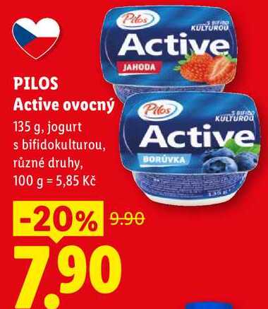 PILOS Active ovocný, 135 g