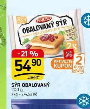 SÝR OBALOVANÝ 200 g