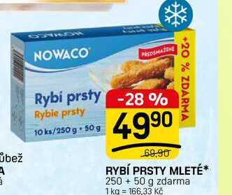 RYBÍ PRSTY MLETÉ* 250+50 g zdarma 