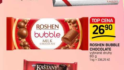 ROSHEN BUBBLE CHOCOLATE vybrané druhy 80 g 